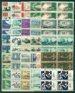 25 DIFFERENT SPECIFIC 5-CENT BLOCKS OF 4, MINT, OG, NH, GREAT PRICE! (11)