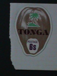 ​TONGA-1972-SC#302-LOVELY BEAUTIFUL COCONUT SHAPE CUT -MINT VF HARD TO FIND