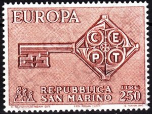 SAN MARINO 1968 EUROPA. Single, MNH