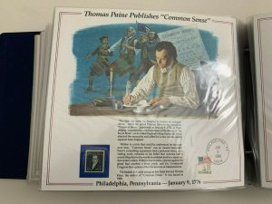 the history of American stamp panel: Thomas Paine publishes common sense