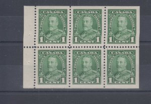 #217b George V issue  Booklet pane VF MNH Cat $105 Canada mint
