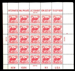 U.S. #630 MINT BLOCK OF 25 OG NH