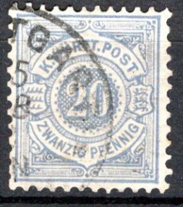 German States Wurttemberg Scott # 61, used