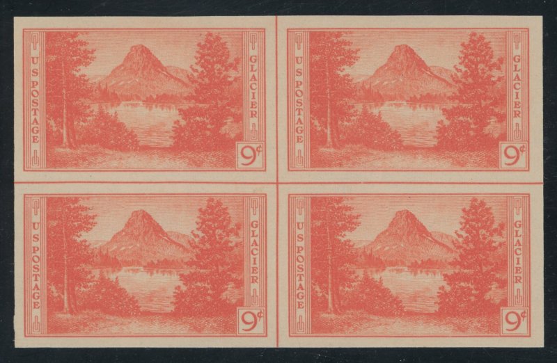 USA 756 - 765 Imperf Parks Full Set of Centerline Blocks - XF Mint NGAI