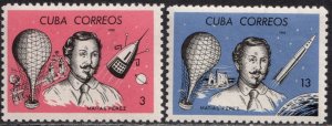 Cuba Sc# 971-972   AERONAUTICS  Matias Perez  CPL SET of 2  1965  MNH mint