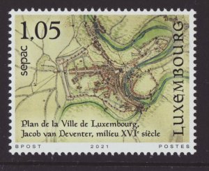 Luxembourg 2021 MNH - SEPAC 2021 - Historical Maps - Joint Issues - 1 stamp
