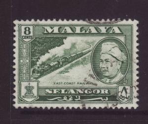1957 Malaya  Selangor 8c Fine Used SG120