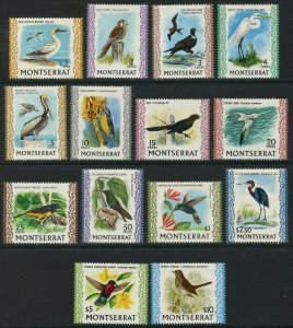 MONTSERRAT Sc#231-243A 1970-74 Birds including  $10 Complete Set OG Mint LH