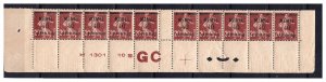 Memel - Scott # 22 (10), mint nh, lowest part of sheet, se-tenant