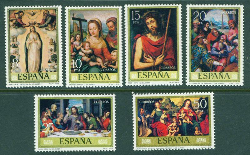 Spain Scott 2164-9 MNH** Jaunes Art Painting set 1979
