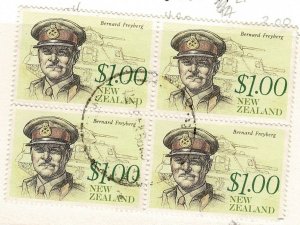 New Zealand #991 used Freyberg x4