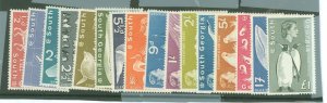 South Georgia #1-16 Unused Single (Complete Set)