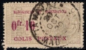 Vintage Madagascar & Dependencies Revenue 10 Centimes Parcel Post Used