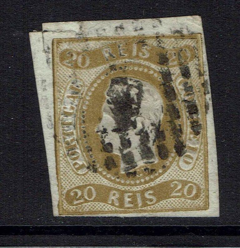 Portugal SC# 19, Used, light side and top margin cut -  Lot 031917