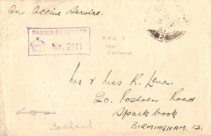 Great Britain Soldier's Free Mail 1941 Field Post Office 2, Reykjavik, Icelan...