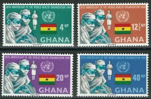 1968 Ghana 347-350 20 years of the World Health Organization 6,00 €