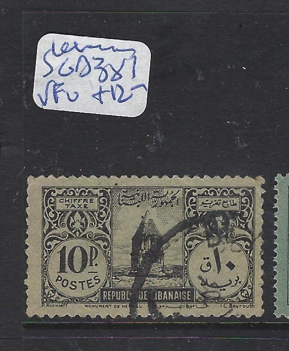 LEBANON (P1810B) POSTAGE DUE SG D381   VFU