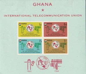 Ghana # 207a, ITU, Mint Lots of Hinges, 1/3 Cat.