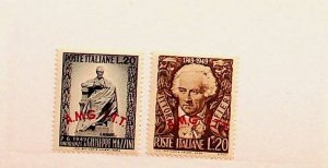 ITALY - TRIESTE Sc 45-6 NH ISSUE OF 1949 - #519-20 W/OVERPRINT