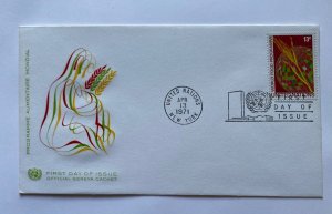 UN FDC,  PROGRAMME ALIMENTAIRE MONDIAL  1971 GENEVE 