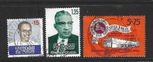 Sri Lanka 486, 552, 824 Used SC:$1.60