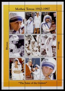 Bhutan 1192 MNH Mother Teresa, Princess Diana, Pope John Paul II