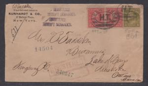 **US 20th Century Reg Cover, SC# 499 (pair), 508, B/S 7/25/1917, APS Cert