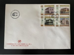 2004 Cape Kap Green Cape Verde Mi. 859 - 862 FDC Sobrados Houses Houses Houses-