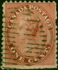 Canada 1859 1c Deep Rose SG30 Fine Used (2)