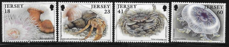 Jersey 681-684 Marine Life set Unused Hinged 2025 Scott c.v. $4.45 30%