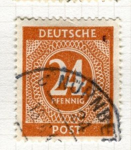 GERMANY BERLIN British/US Zone 1946 numeral issue used hinged 24pf. value