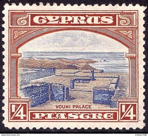 CYPRUS 1934 KGV ¼p Ultramarine & Orange-Brown SG133 MH