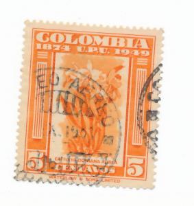 Colombia  1950 - Scott 584 used - 5c, 75th Anniv of the UPU