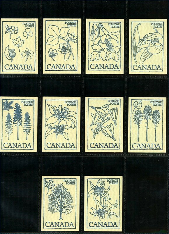 Canada 50c booklets SB86 set of 10 depicting flora and fauna designs in  Stamps