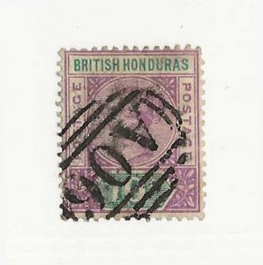 British Honduras Sc #53  10c  used with A06 cancel VF
