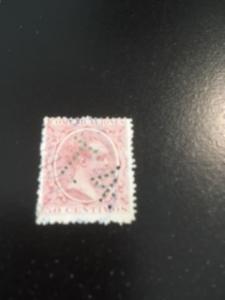 Spain sc 266 uhr perfin