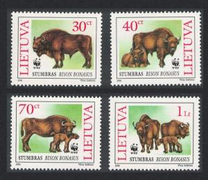 Lithuania WWF European Bison 4v SG#602-605 MI#599-602 SC#529-532