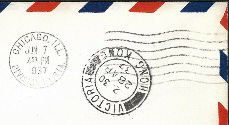 Doyle's_Stamps: USA to China Yankee Clipper First Flight Cover 1937