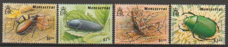 Montserrat SG 927 - 930 set of 4  MVLH -  Beetles