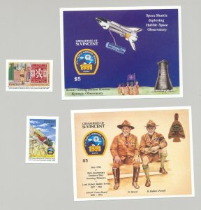 St. Vincent Grenadines 1991 Boy Scouts Jamboree 2v & 2v s/s imperf proofs