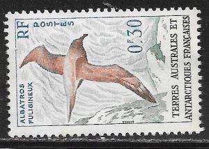 French Southern and Antarctic Territories 12: 40c Sooty Albatross, unused, NG...