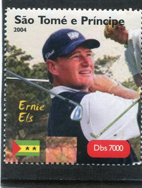 Sao Tome & principe 2004 GOLF Ernie Els South African 1v Perforated Mint (NH)