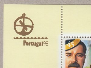 RCMP = POLICE = S/S w/ Portugal'98 EMBLEM OVPT Embossing Canada 1998 #1737d MNH