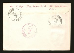 Germany DDR Postmark Leipzig 1983 Multi-stamp Registered Cover to Canada Used