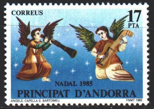 Andorra. 1985. 186. Angels, christmas. MLH.