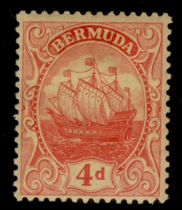 BERMUDA GV SG49a, 4d red/yellow, M MINT. Cat £14.