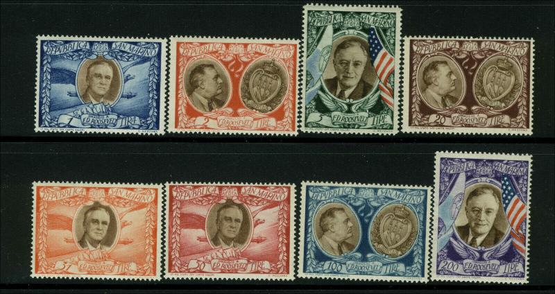 San Marino Scott #C51A - #C51H Complete Set of 8 Mint never Hinged