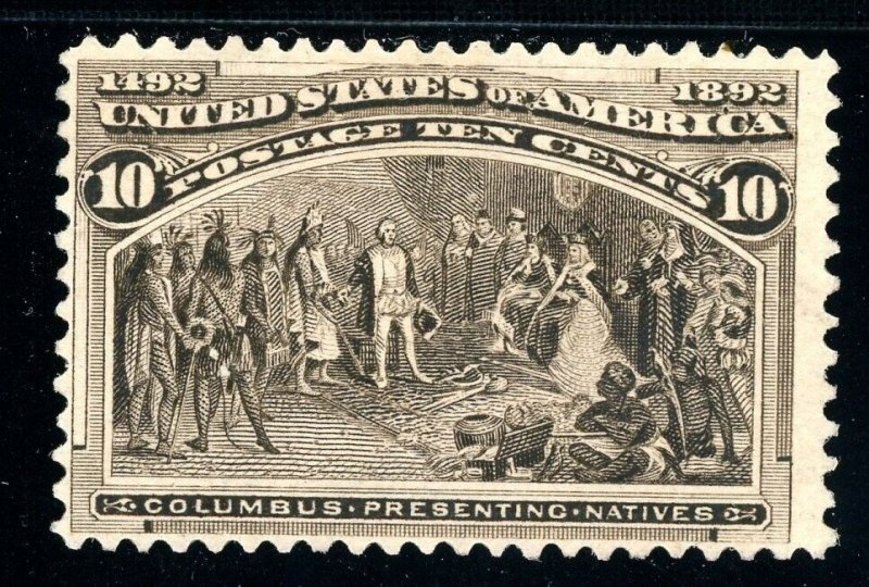 USAstamps Unused FVF US 1893 Columbian Expo Presenting Natives Scott 237 RG