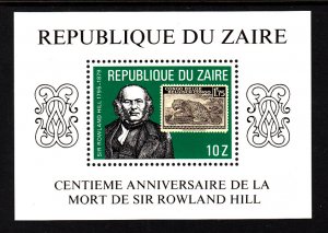Zaire 952 Rowland Hill Souvenir Sheet MNH VF