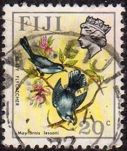 Fiji 314 - Used - Slaty Flycatchers (1971) (cv $0.60)